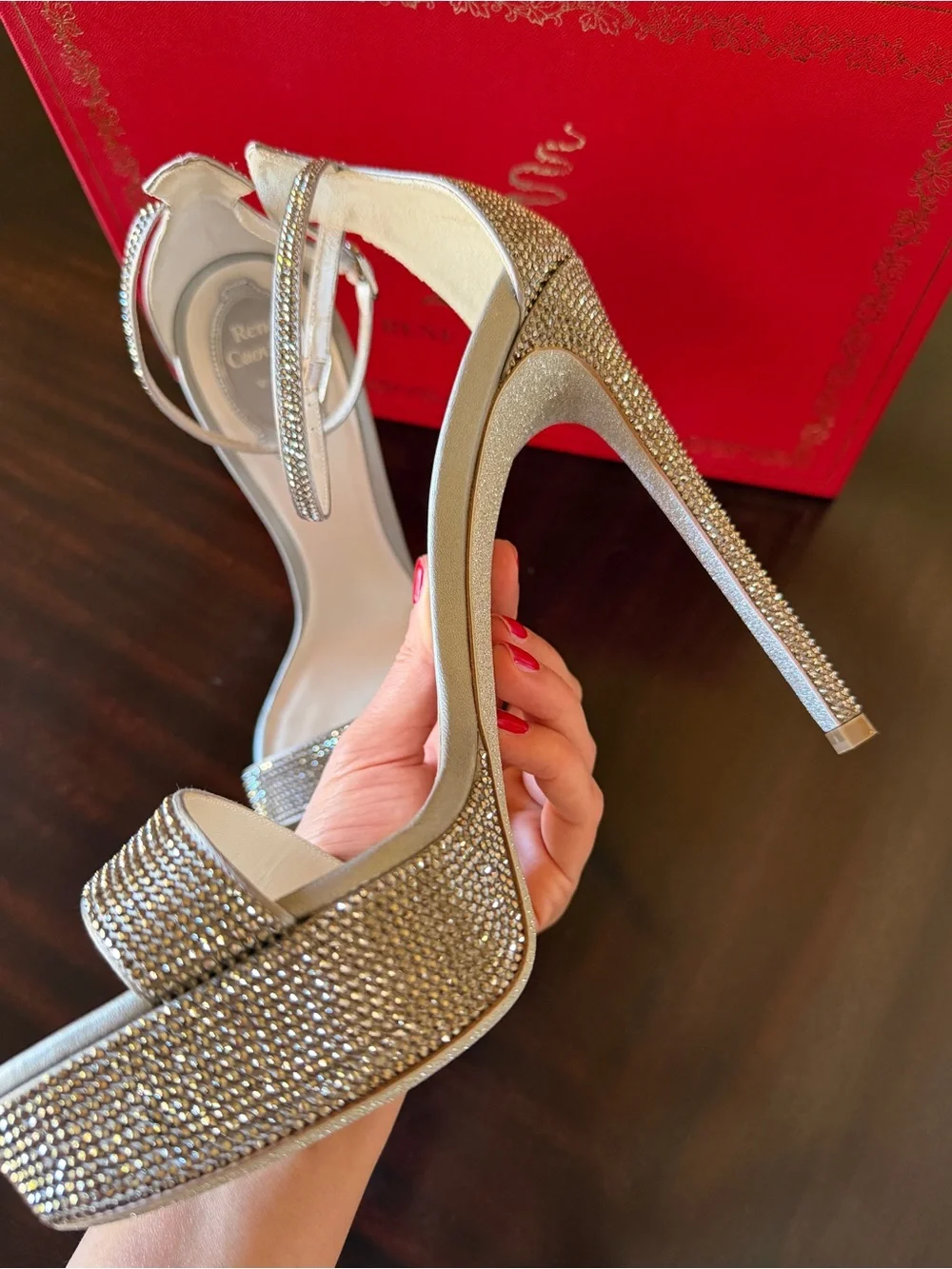 Rene Caovilla sparkling crystal